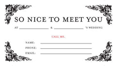 Classic Introduction Call Me Cards