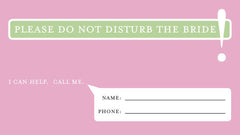 Please Do Not Disturb The Bride Cards