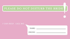 Please Do Not Disturb The Bride Cards